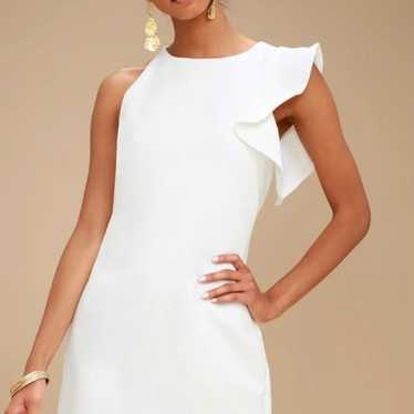 NWT Dinah white one shoulder dress LULUS small - image 1