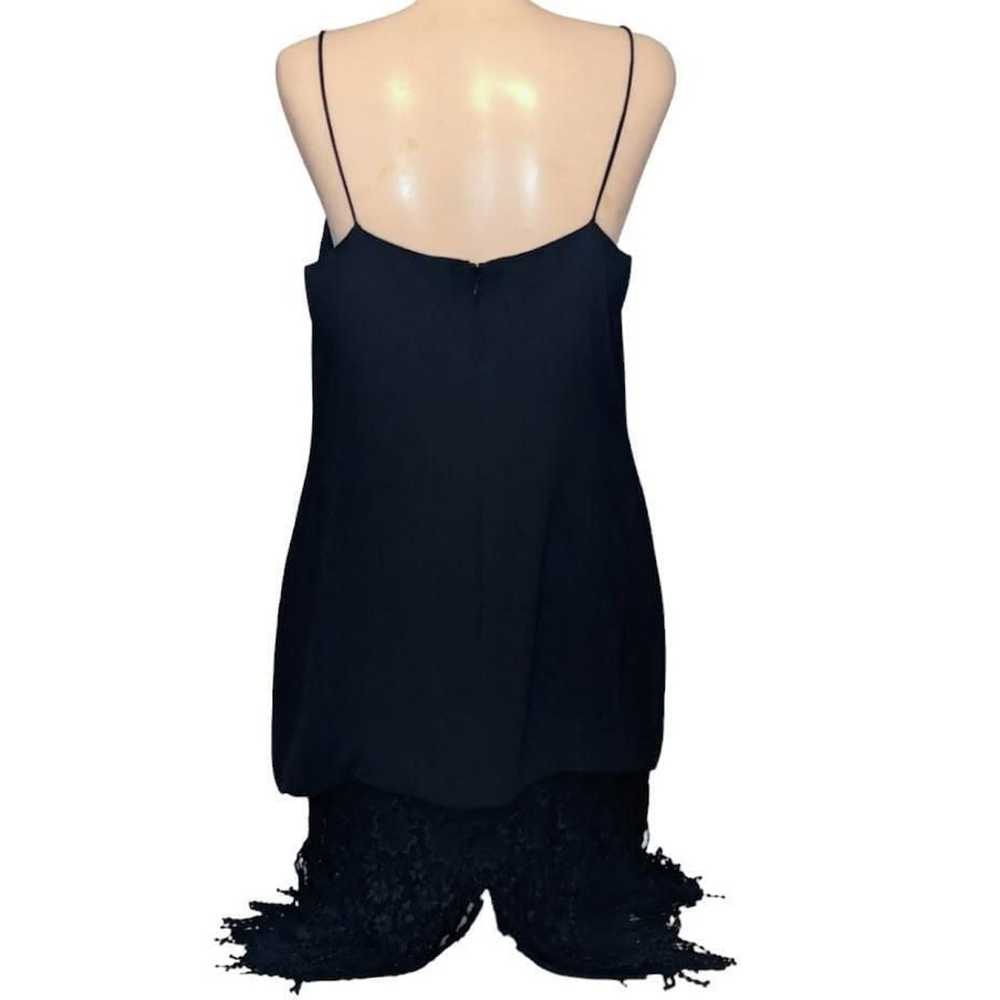 Vintage Fringed Slip Dress Black Crochet Lace Boh… - image 3