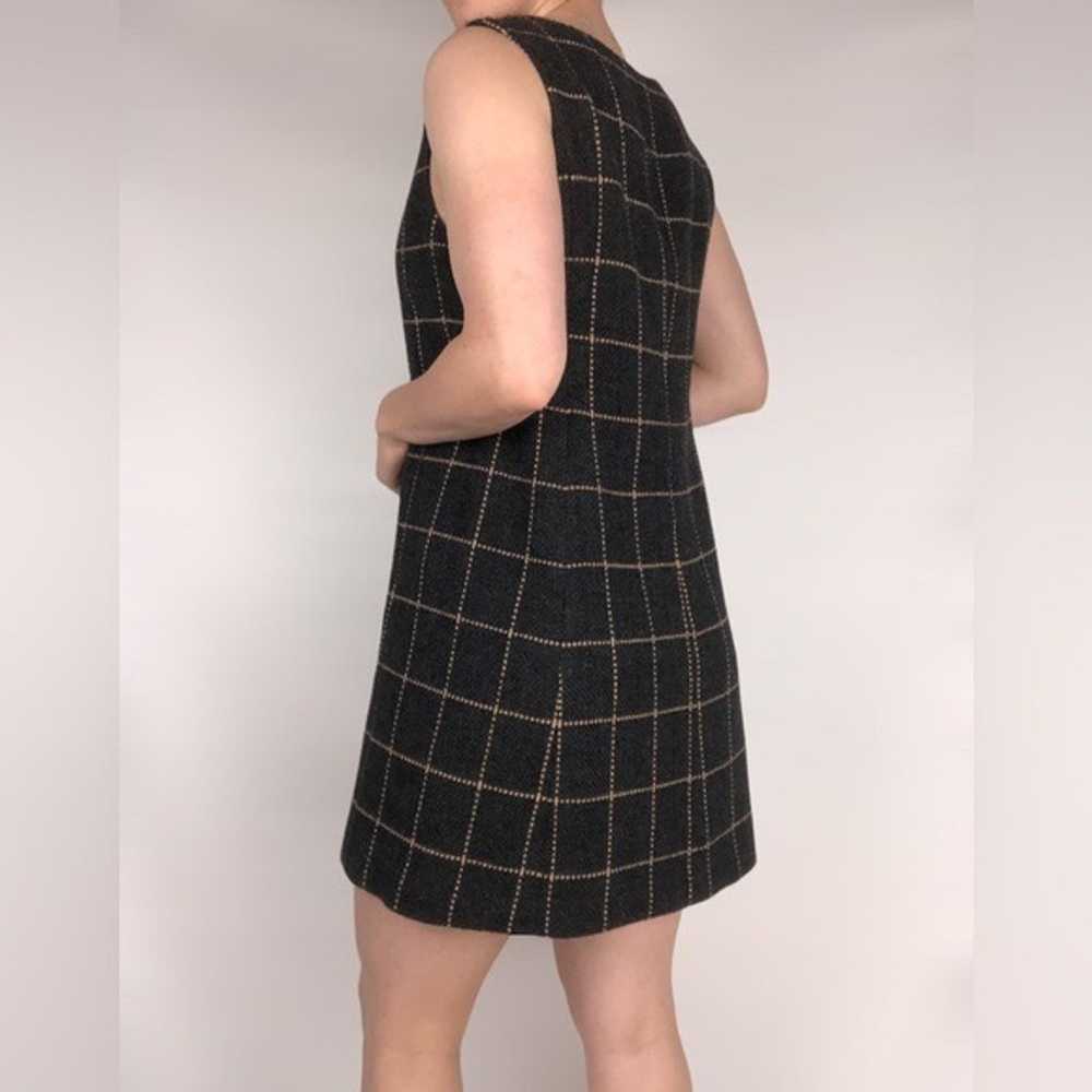 NWT SUISTUDIO Wool Grey Check Shirt Mini Dress - image 4