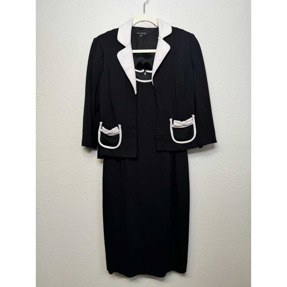 David Meister Black & White Dress Women’s Size 10… - image 2