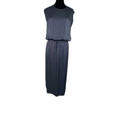 Vince Washed Satin Maxi Dress Size Medium Drawstri