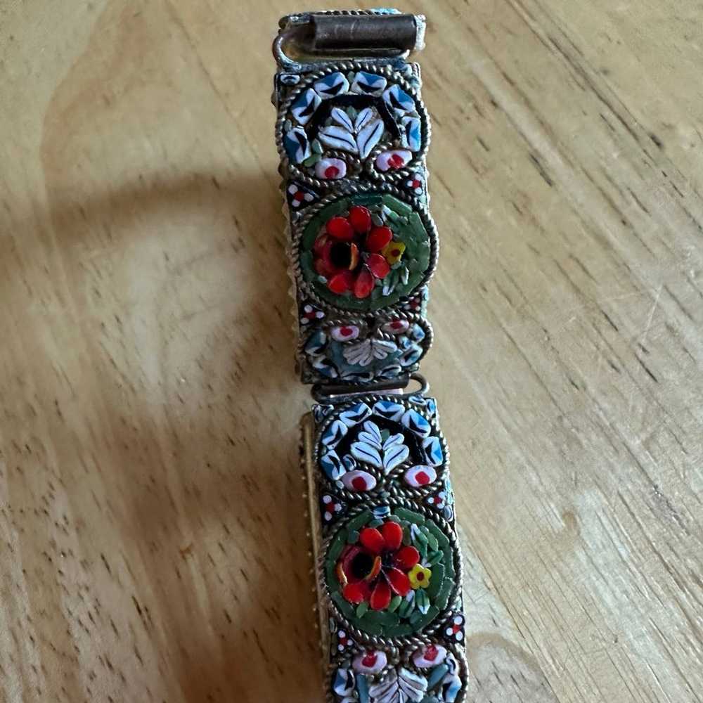 Beautiful Vintage 1930’s Mosaic Italian Bracelet - image 10