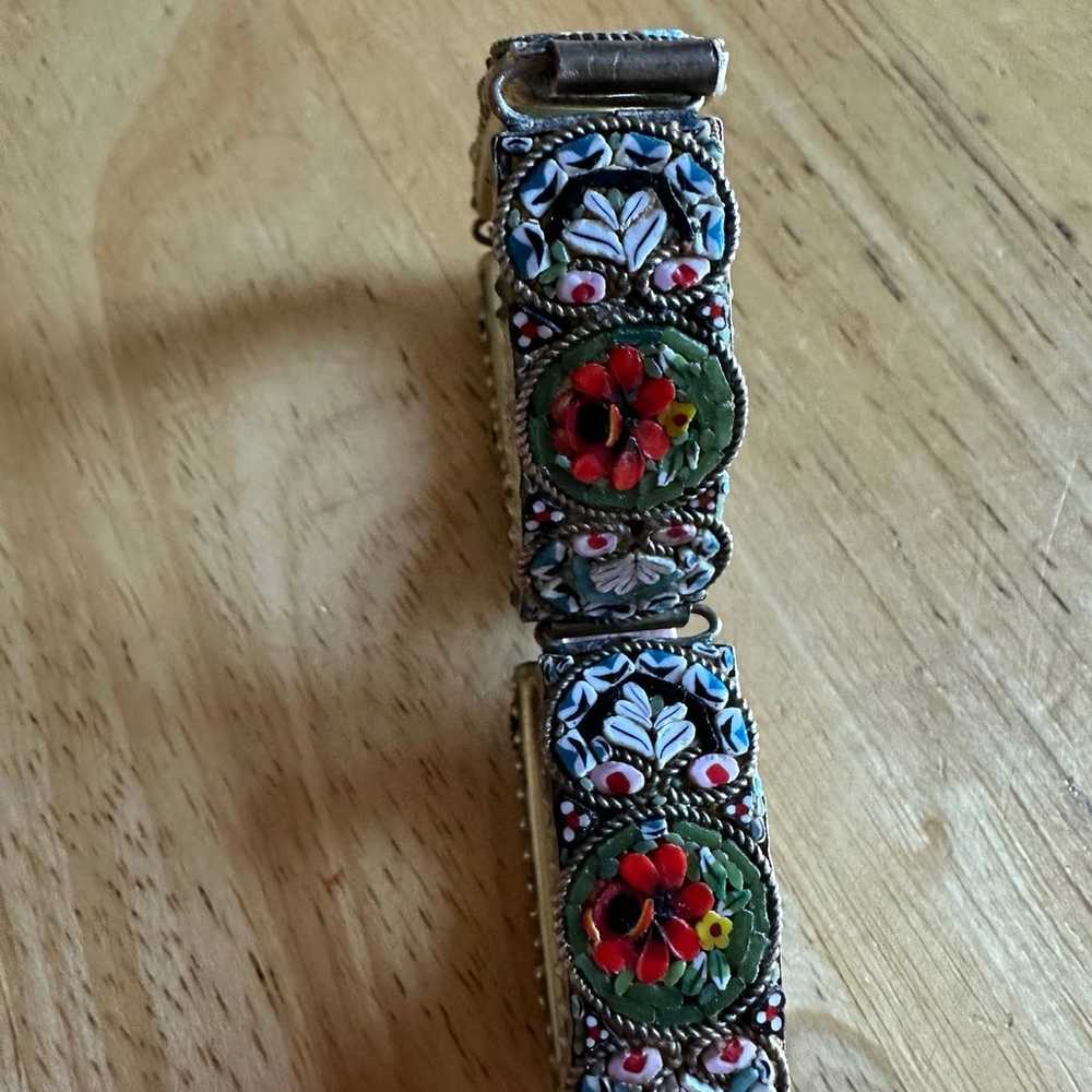 Beautiful Vintage 1930’s Mosaic Italian Bracelet - image 4