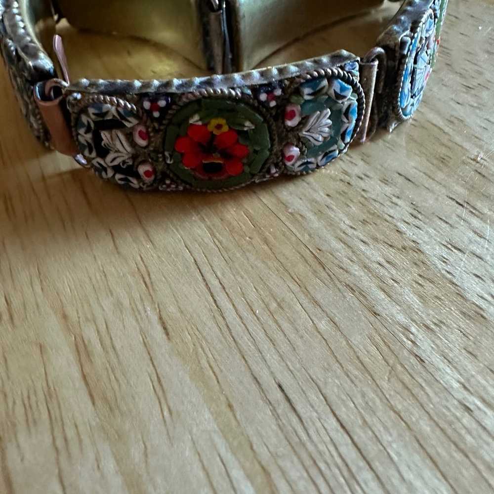 Beautiful Vintage 1930’s Mosaic Italian Bracelet - image 6