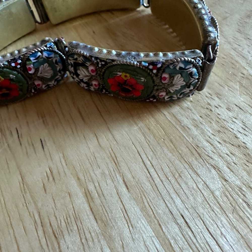 Beautiful Vintage 1930’s Mosaic Italian Bracelet - image 7