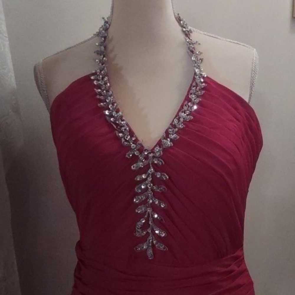 JJ's House Red Sequin Halter Formal Prom, Bridesm… - image 3