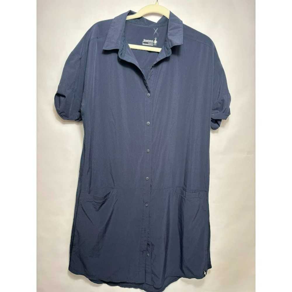 SmartWool Shirt Dress Women's Large Navy Merino S… - image 2