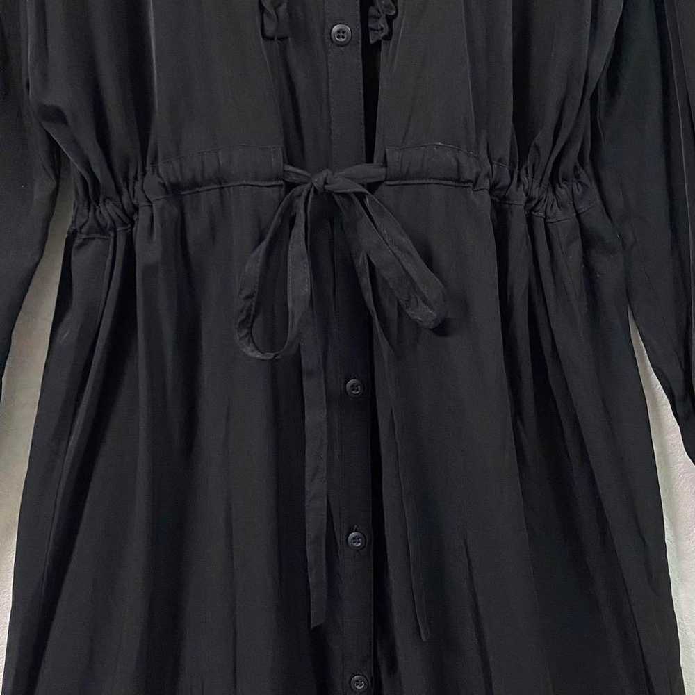 IEDIT Edith Front Frill Shirt One Piece Dress Bla… - image 7