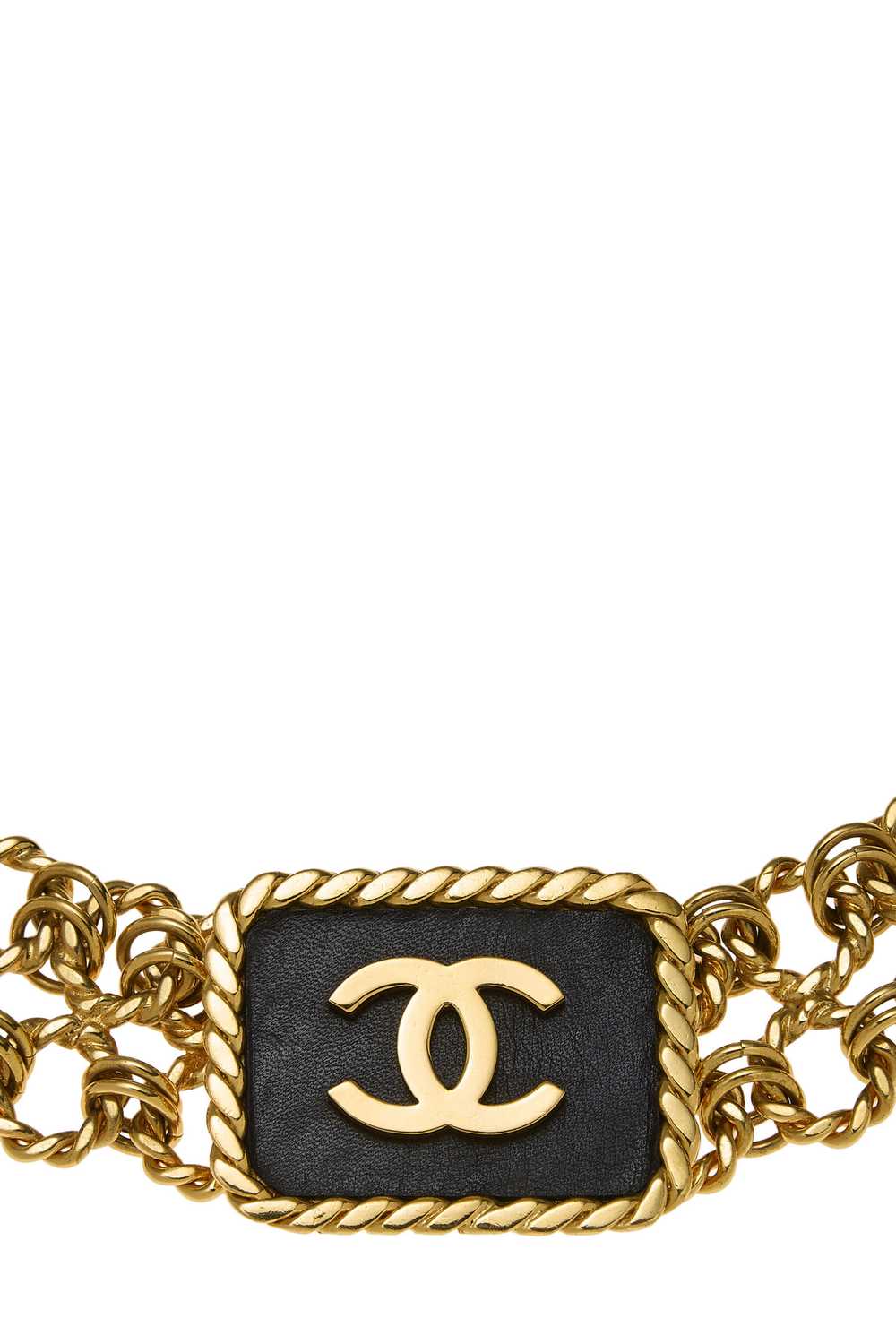 Black & Gold 'CC' Chain Belt - image 2