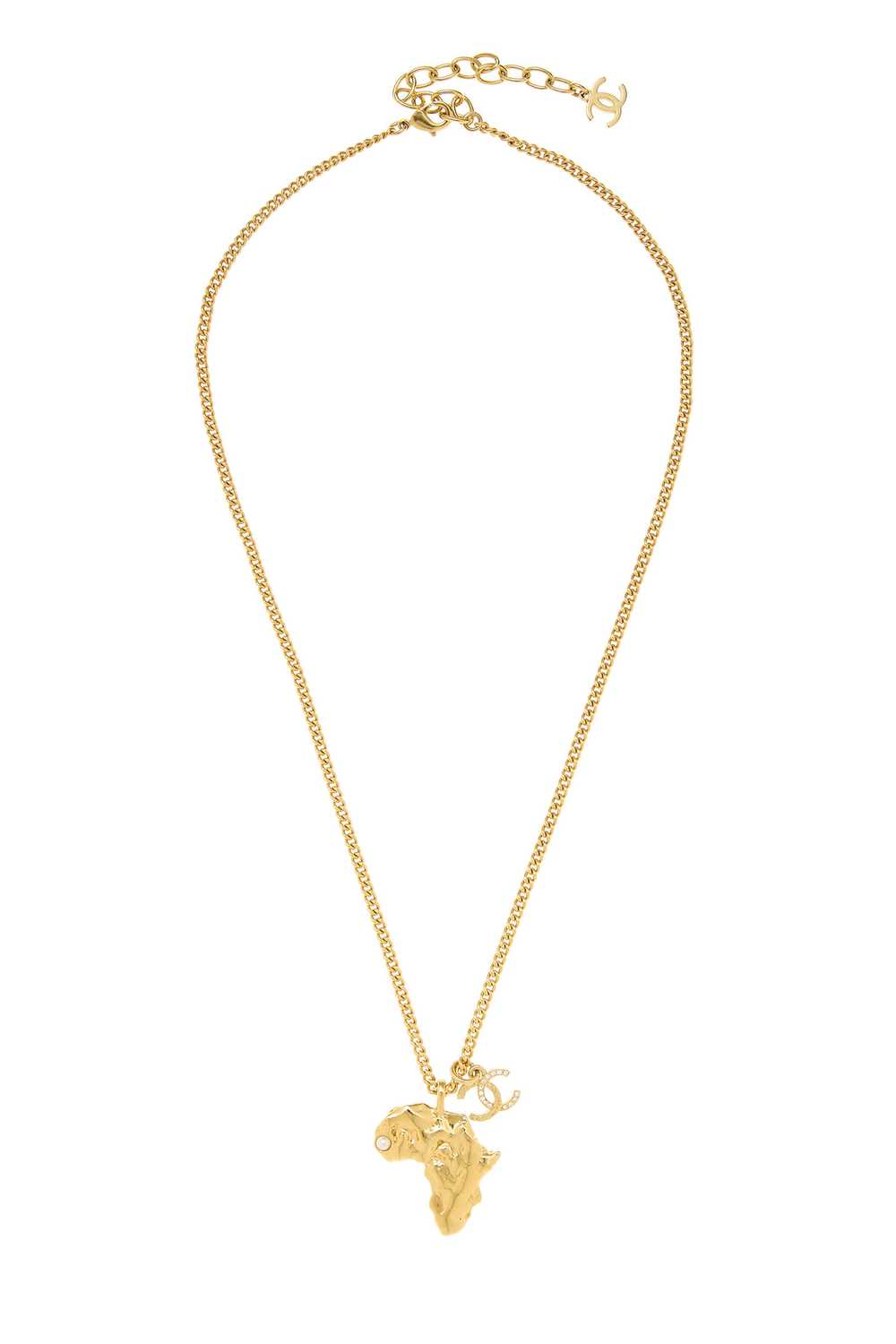 Gold Map Of Africa Necklace - image 1