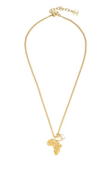 Gold Map Of Africa Necklace - image 1