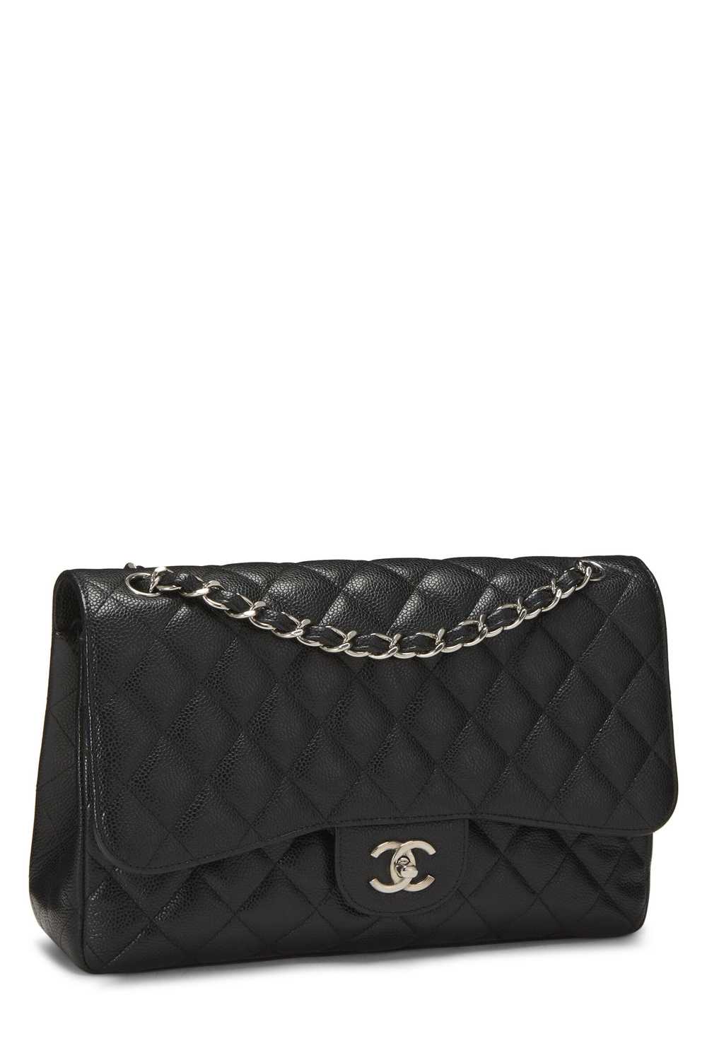 Black Quilted Caviar Classic Double Flap Jumbo - image 2