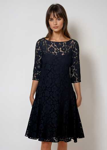 Carolina Herrera Navy Lace Dress - image 1