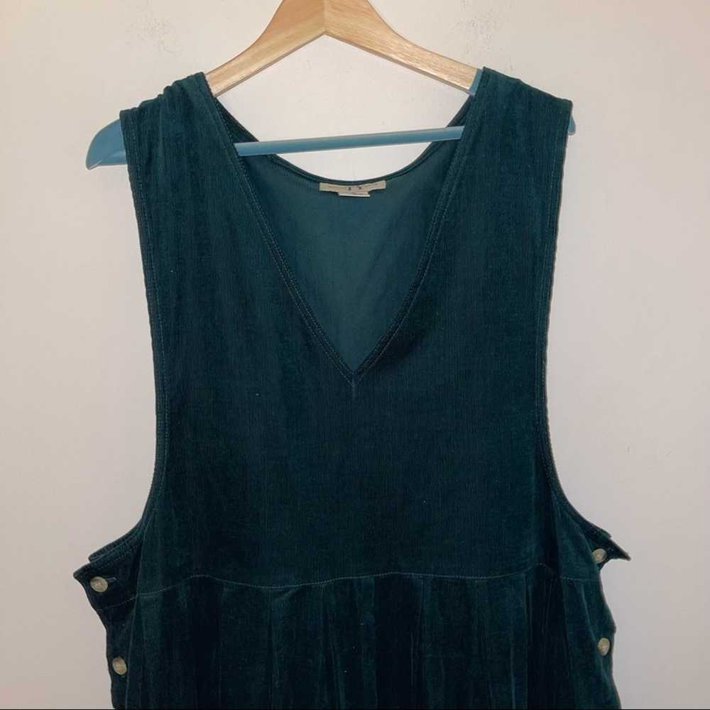 Vintage Emerald Green Corduroy Jumper Dr - image 2