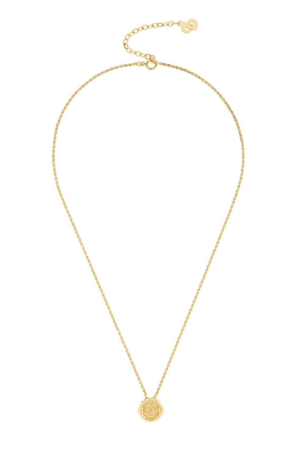 Gold Round 'CD' Necklace - image 1