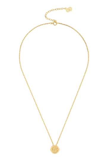 Gold Round 'CD' Necklace - image 1