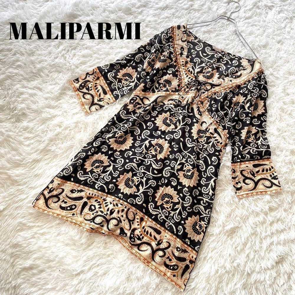 MALIPARMI Paisley Pattern Dress with Ribbon - image 1