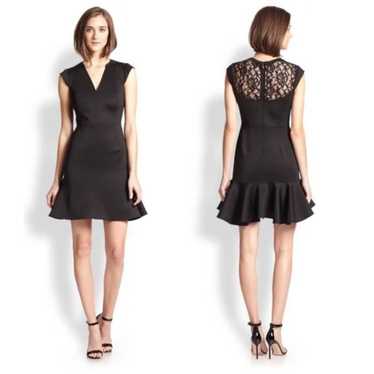 REBECCA TAYLOR Little Black Fit Flare Dress - Siz… - image 1