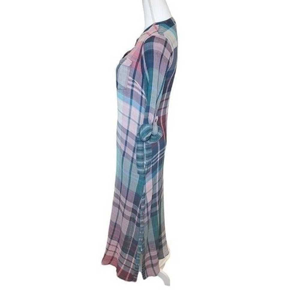 Soft Surroundings Cayman Gauze Cotton Plaid Maxi … - image 6