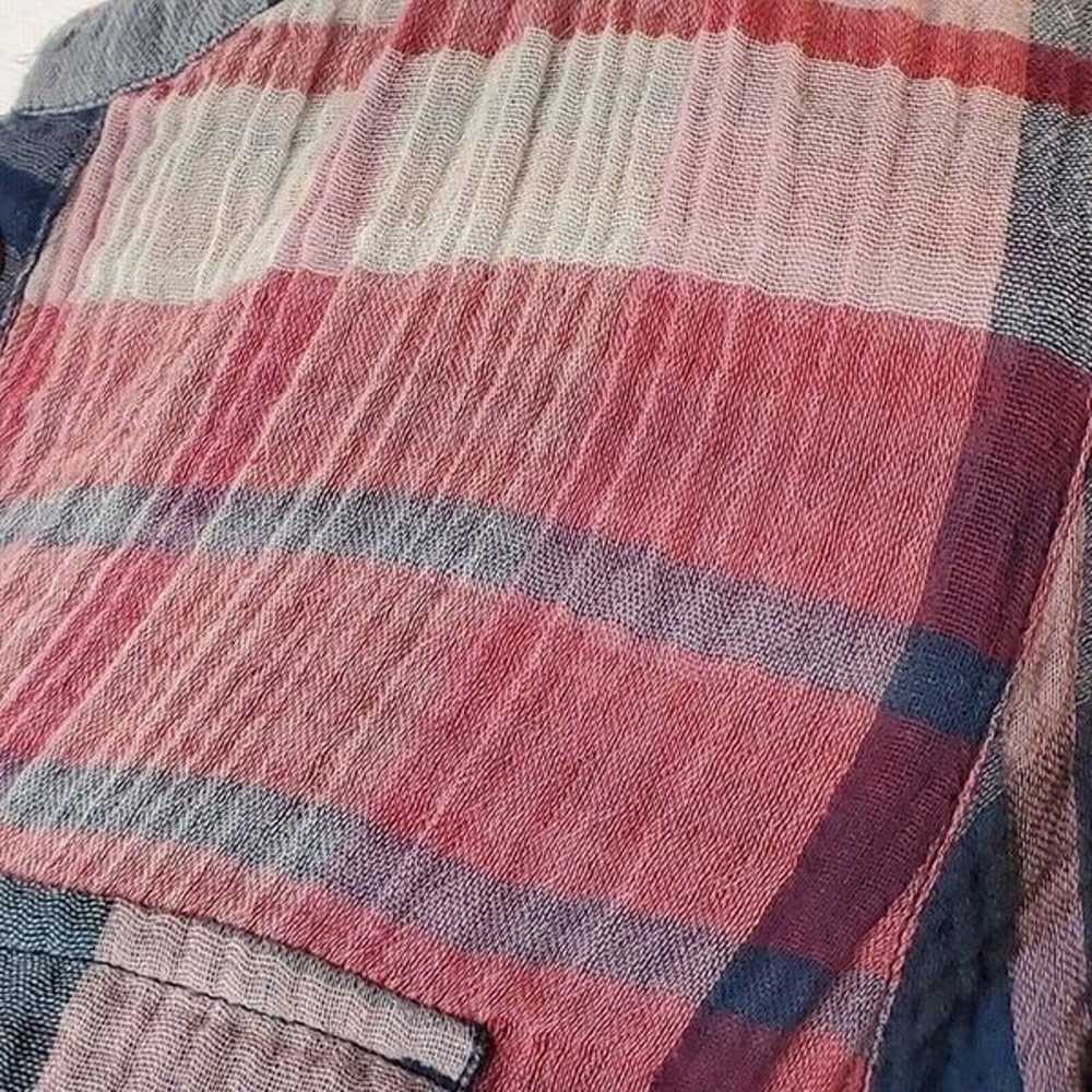 Soft Surroundings Cayman Gauze Cotton Plaid Maxi … - image 7