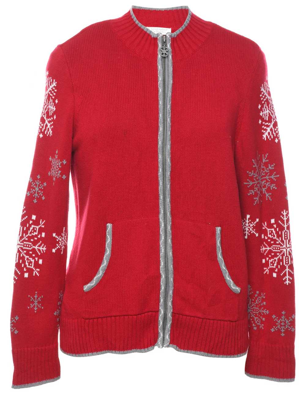 Snowfall Design Christmas Cardigan - M - image 1