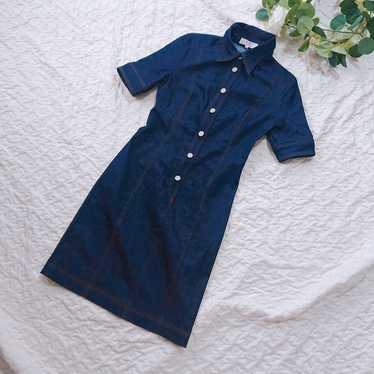 "C DE C" Coup de Chance (38) Denim Short Sleeve O… - image 1