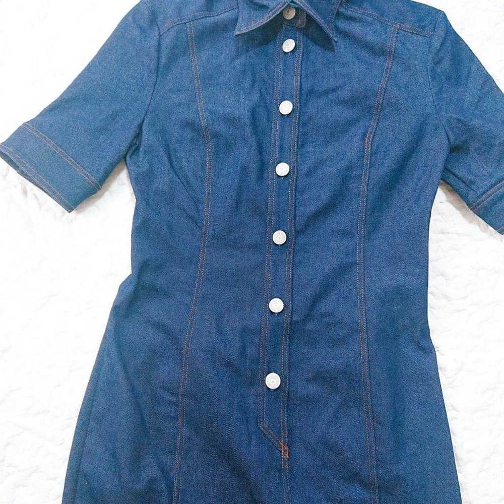 "C DE C" Coup de Chance (38) Denim Short Sleeve O… - image 8