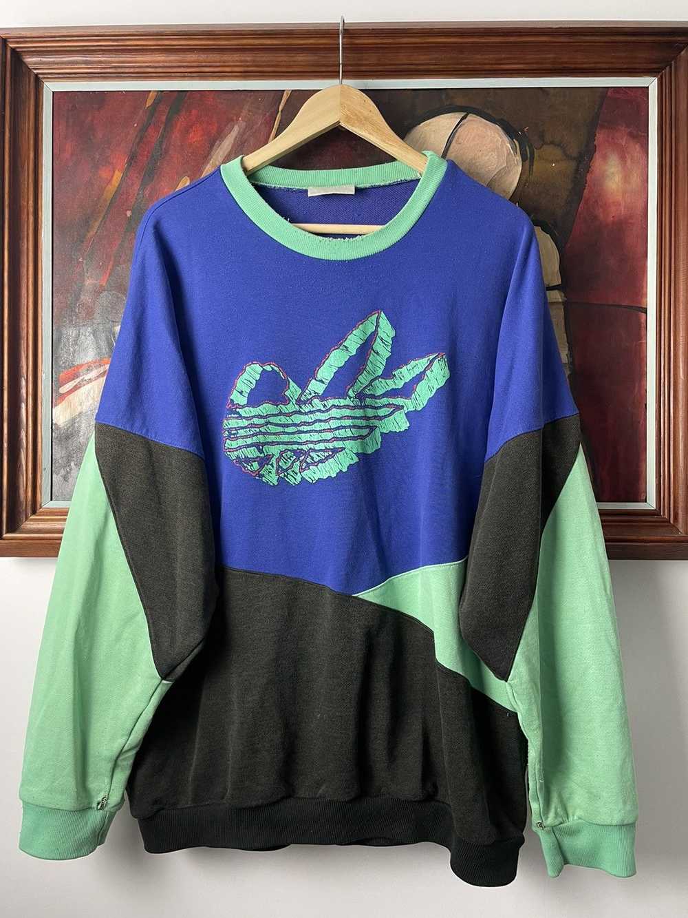 Vintage 90s Adidas Crewneck Hype Streetwear Rare … - image 1