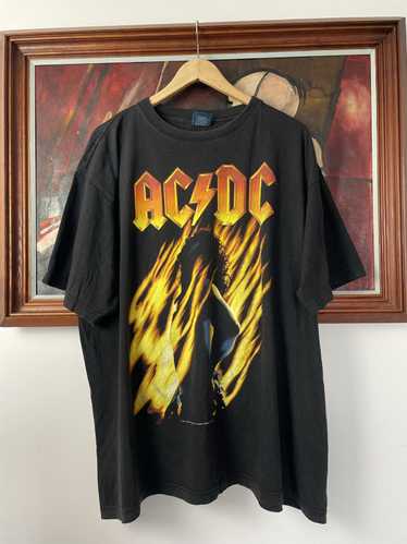 Vintage 1998 ACDC Bonfire Flame Thunder Band Tee O