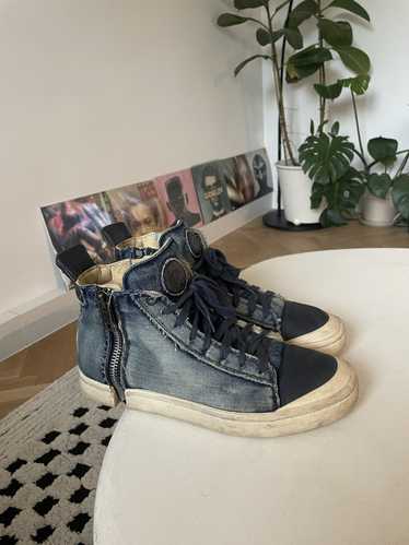 DIESEL Vintage Y2k Zip Trainers Blue Denim AvantGa