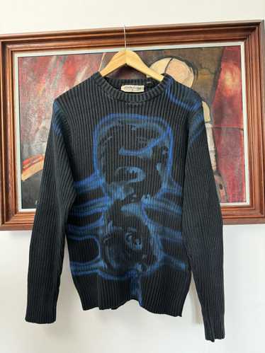 Vintage Y2k AvantGarde Tribal Dragon Sweater Rare 