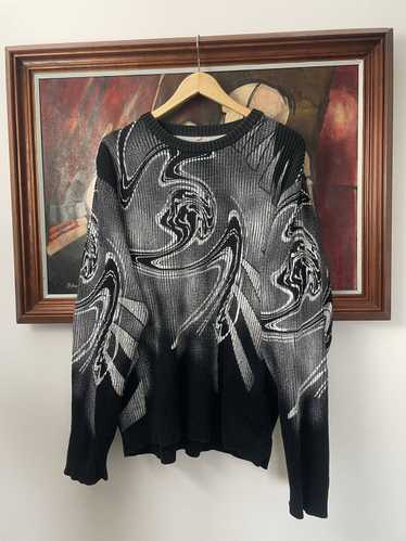 Vintage Y2k AvantGarde Psychodelic Tribal Sweater 