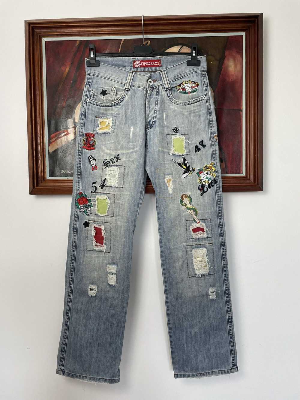 RARE CIPO&BAXX Vintage Y2k Avant Garde Denim Jean… - image 1