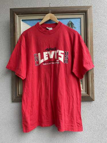 Levis Vintage Red Classic Logo Tee USA Authentic