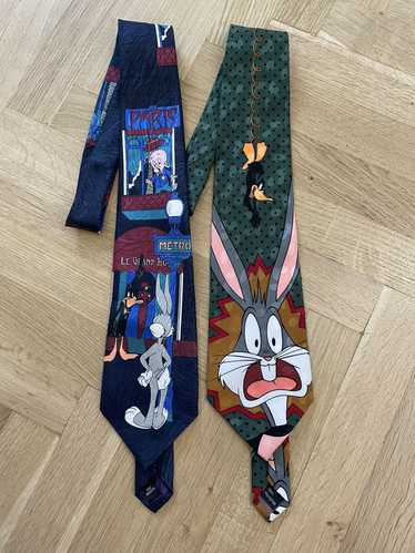 Vintage Looney Tunes Warner Bros Ties 90s Looney T