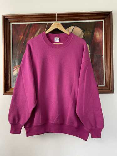 Blank 90s Vintage Washed Pink Crewneck USA XL Bas… - image 1