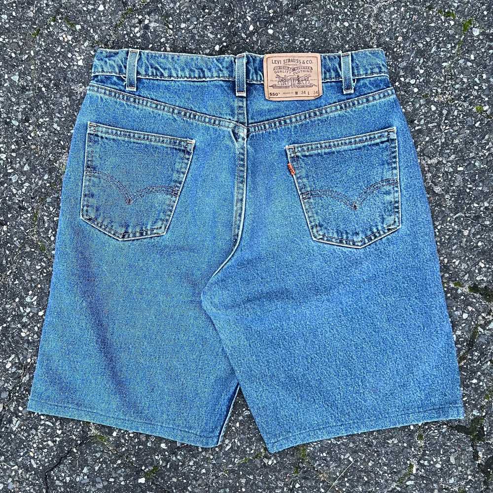 Vintage 90s orange tab Levi’s denim jean shorts j… - image 1