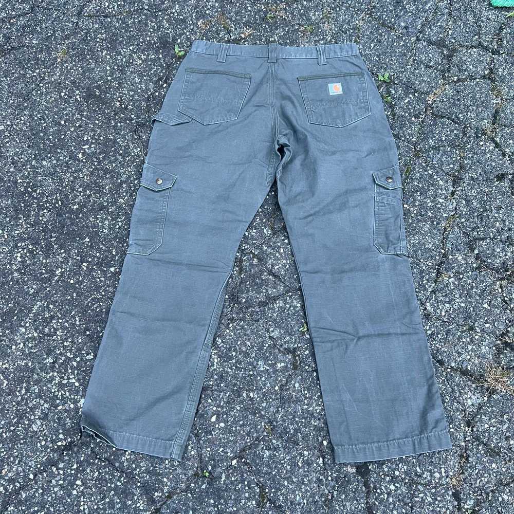 Vintage gray cargo carhartt y2k work wear carpent… - image 3