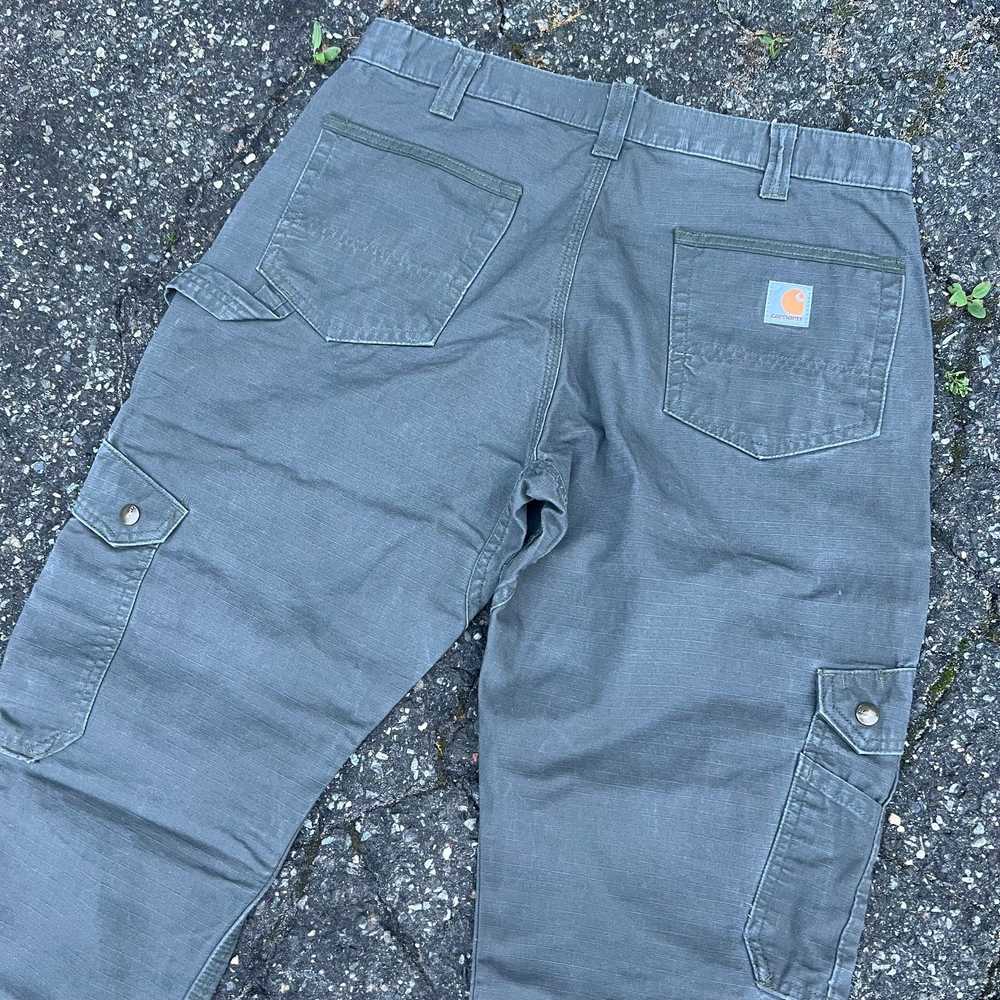 Vintage gray cargo carhartt y2k work wear carpent… - image 5