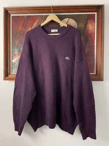 Lacoste Vintage Sweater Knit Casual Burgundy 90s H