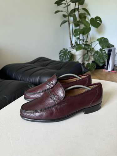 BALLY Maroon Classic Penny Loafers Leather High Q… - image 1