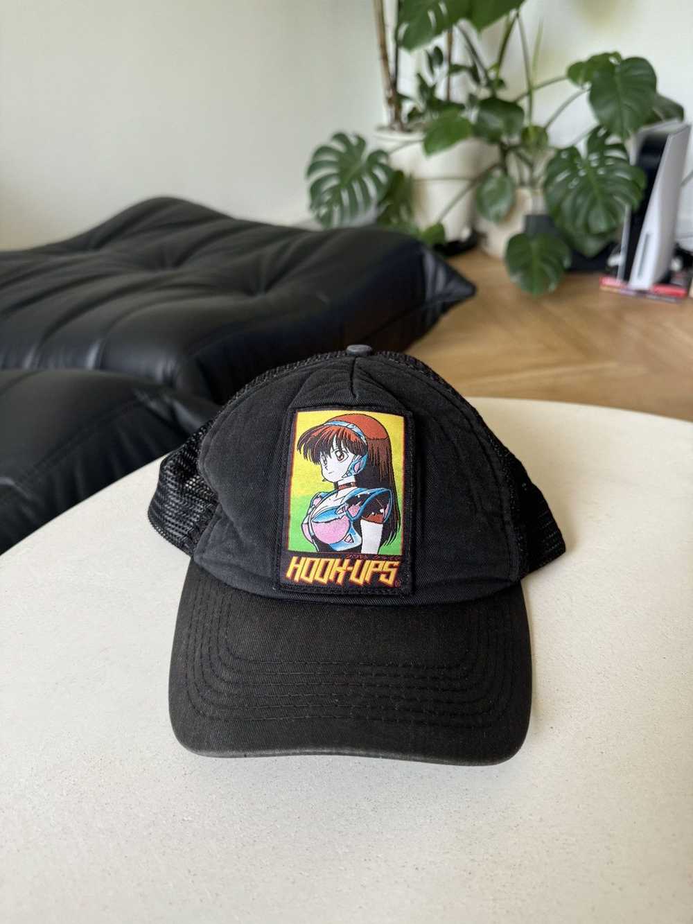 Vintage 90s Hook Ups Skate Anime Cap Trucker Hat … - image 1