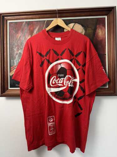 Vintage 90s Coca Cola Tee UEFA EURO 1996 England F