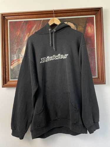 Vintage 90s Dickies Washed Black Skate Hoodie Str… - image 1