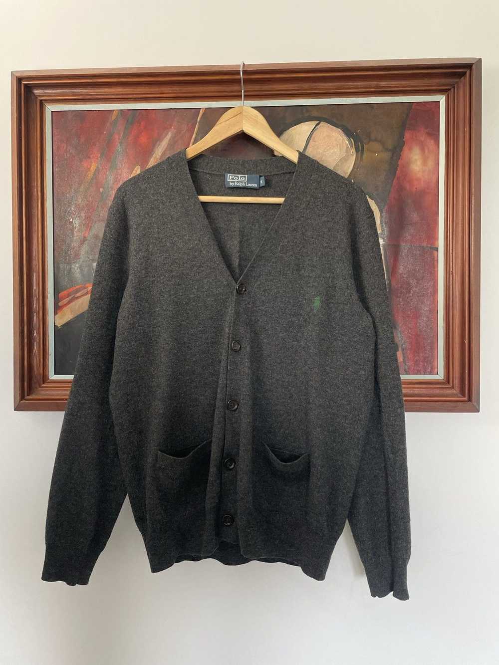 Polo Ralph Lauren Vintage Cardigan Sweater Wool C… - image 1