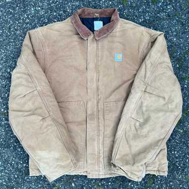 Vintage brown Carhartt work wear arctic style jac… - image 1