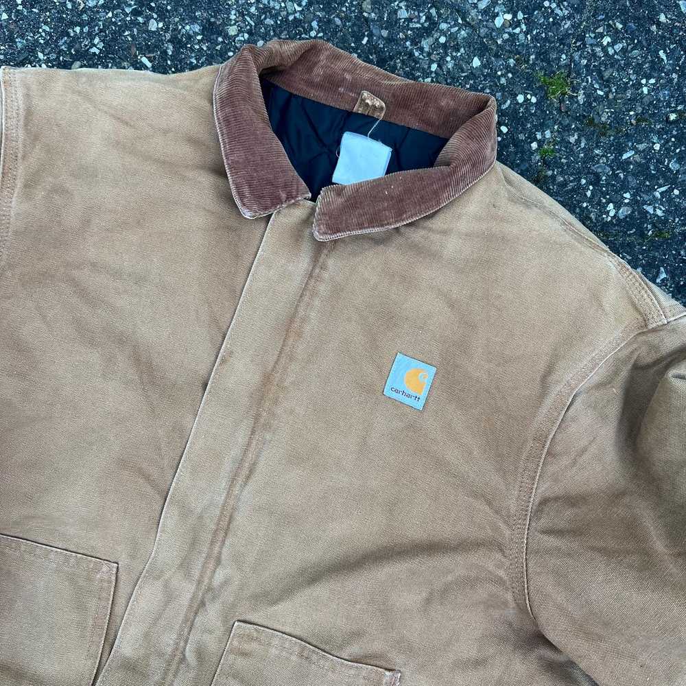 Vintage brown Carhartt work wear arctic style jac… - image 4