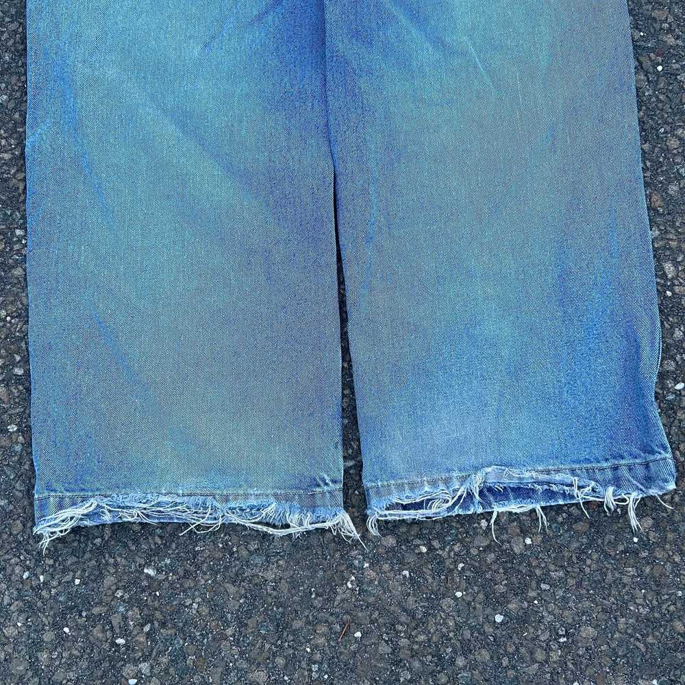 Vintage emergency exit y2k baggy denim blue work … - image 5