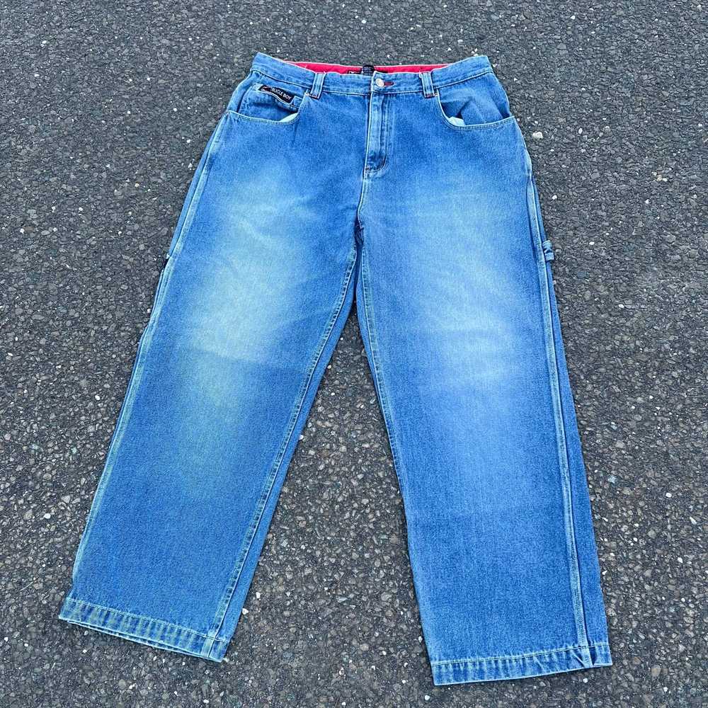 Vintage y2k baggy bugle boy denim blue work carpe… - image 3