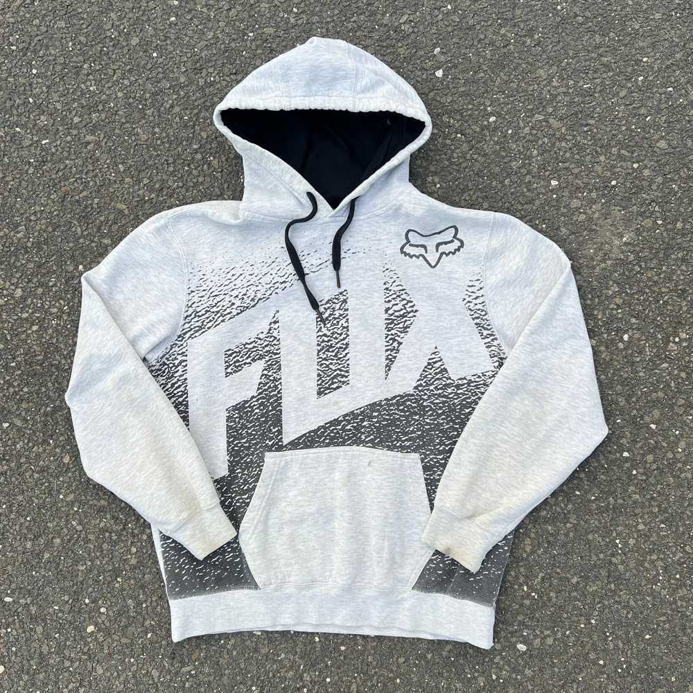 Vintage distressed fox racing y2k hoodie sweatshi… - image 1